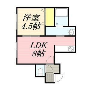 トワル24(1LDK/2階)の間取り写真