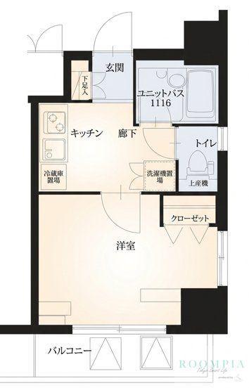 ヴェルト三軒茶屋II(1K/6階)の間取り写真