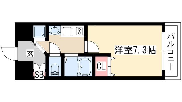 プレサンス栄メディパーク(1K/5階)の間取り写真