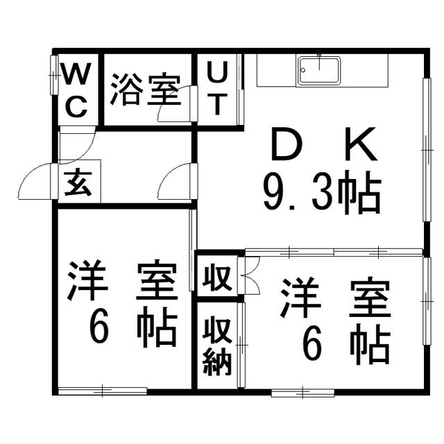 すみれマンション(2DK/2階)の間取り写真