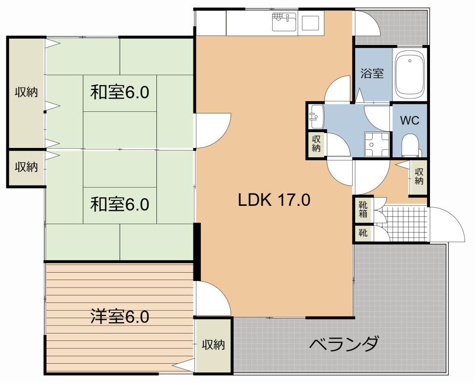 CASA 912(3LDK/2階)の間取り写真