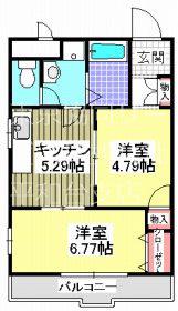 コンフォート渋谷(2K/2階)の間取り写真