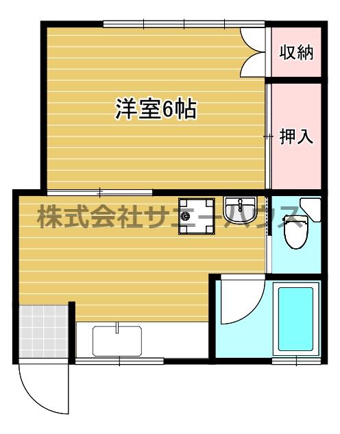 スズキコーポ(1DK/1階)の間取り写真