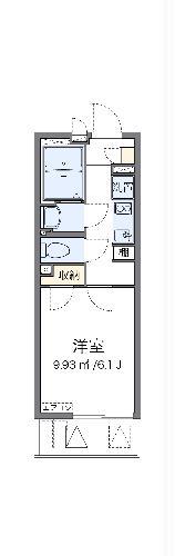クレイノパークサイド桜(1K/2階)の間取り写真