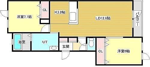 HAMING ROADII(2LDK/2階)の間取り写真