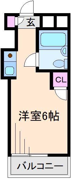 スカイコート綱島(ワンルーム/5階)の間取り写真