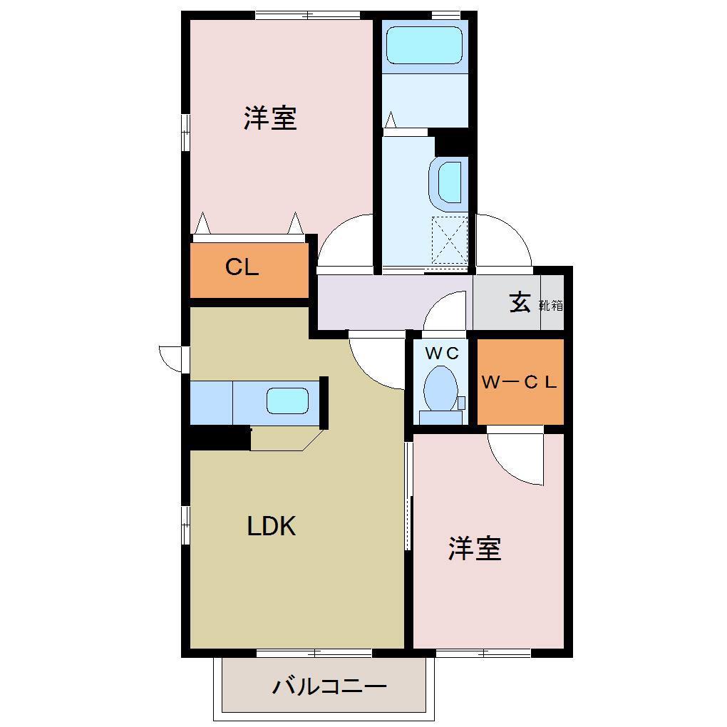 いづみの庄(2LDK/1階)の間取り写真