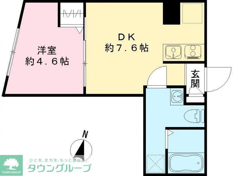 RAMII板橋大和町(1DK/1階)の間取り写真