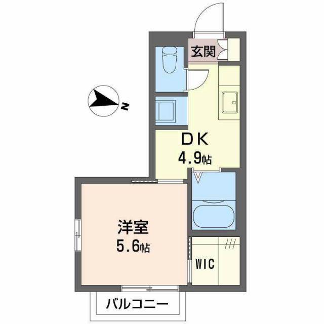 メゾンアメニティ槙原 A棟(1DK/1階)の間取り写真