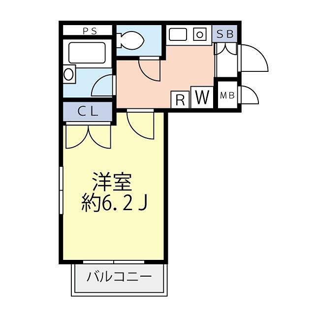 グランヴァン中延(1K/2階)の間取り写真