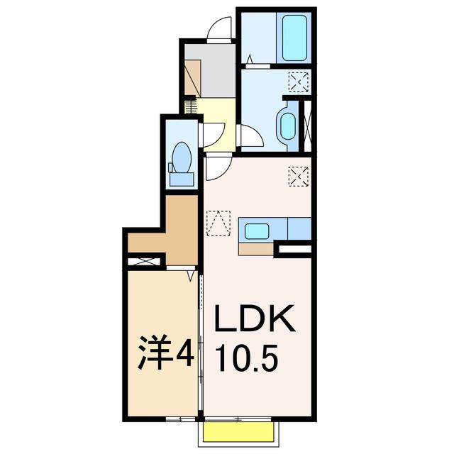 ロイヤルタウンII(1LDK/1階)の間取り写真