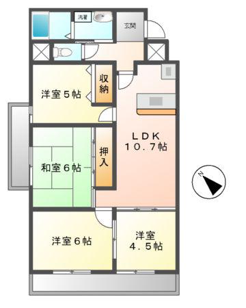 センチュリーハイランド(4LDK/10階)の間取り写真