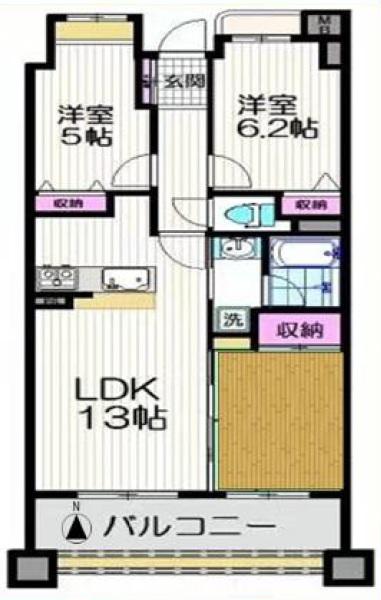 ダイアパレス川口(3LDK/3階)の間取り写真