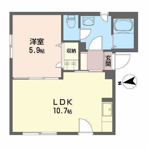 シャーメゾン・ピア(1LDK/1階)の間取り写真