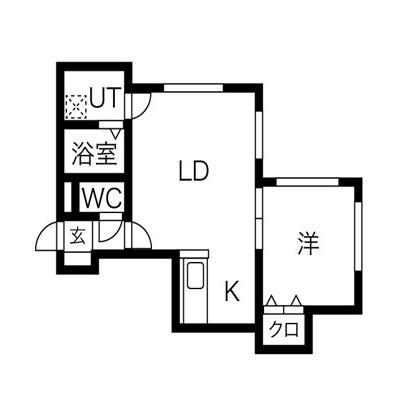 レパード(1LDK/3階)の間取り写真