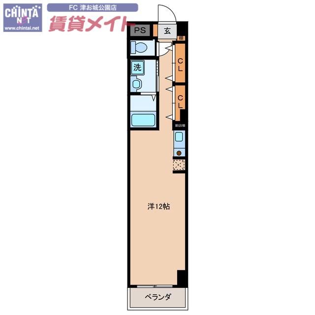 KTGレジデンス江戸橋(ワンルーム/3階)の間取り写真