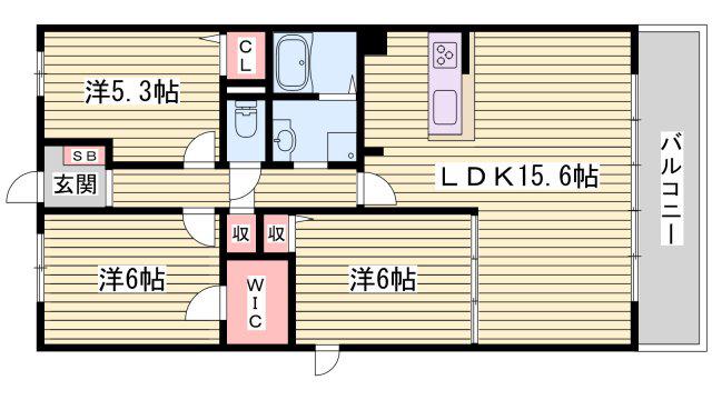 パレス マイセン(3LDK/5階)の間取り写真