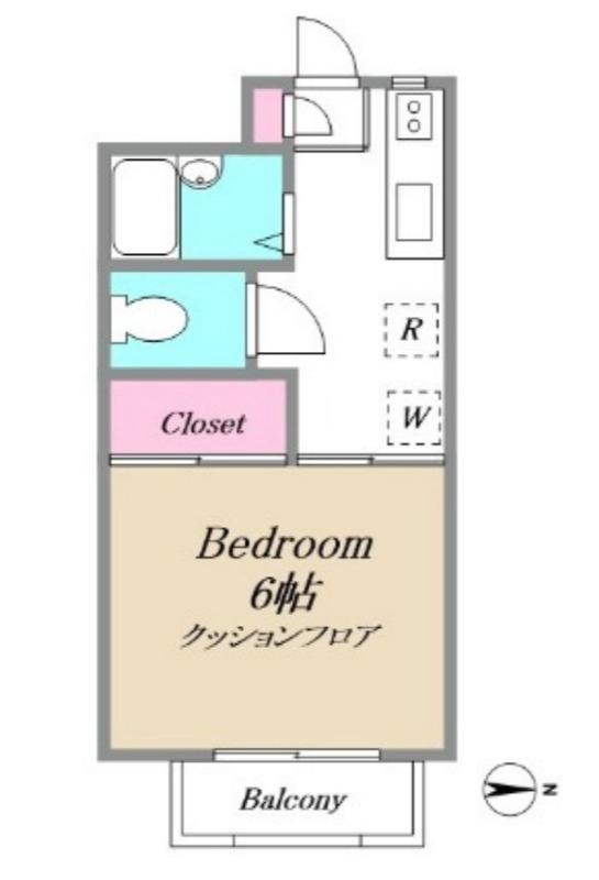 グレースハイム(1K/1階)の間取り写真