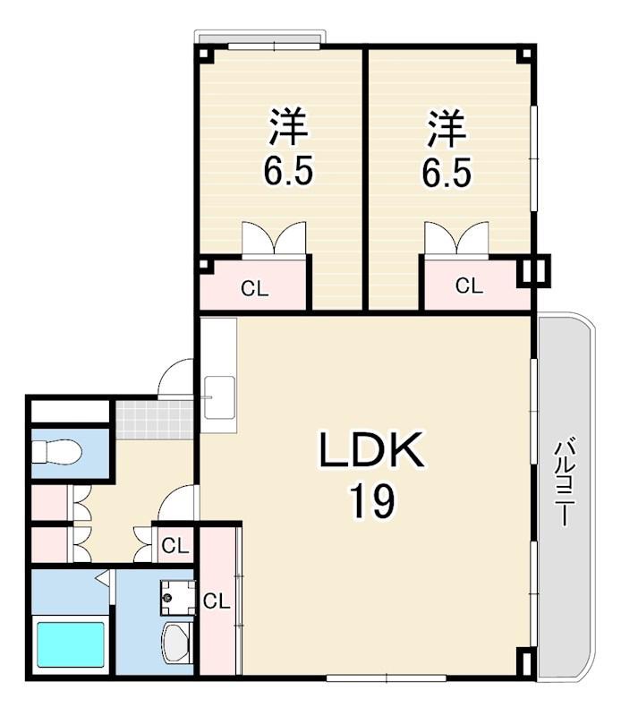 雅マンションパート1(2LDK/3階)の間取り写真