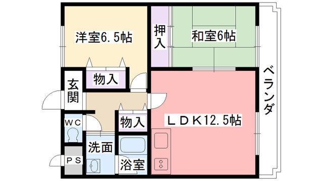 サニーコート西真美(3DK/3階)の間取り写真