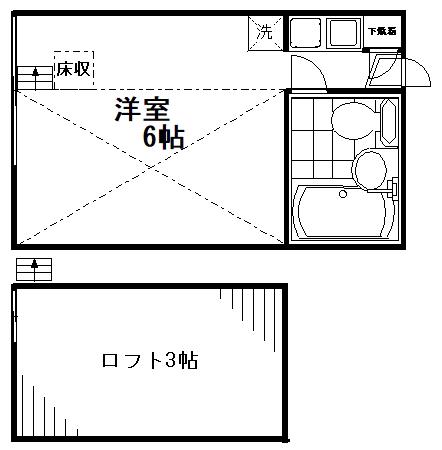メゾンド・モナーク(ワンルーム/2階)の間取り写真