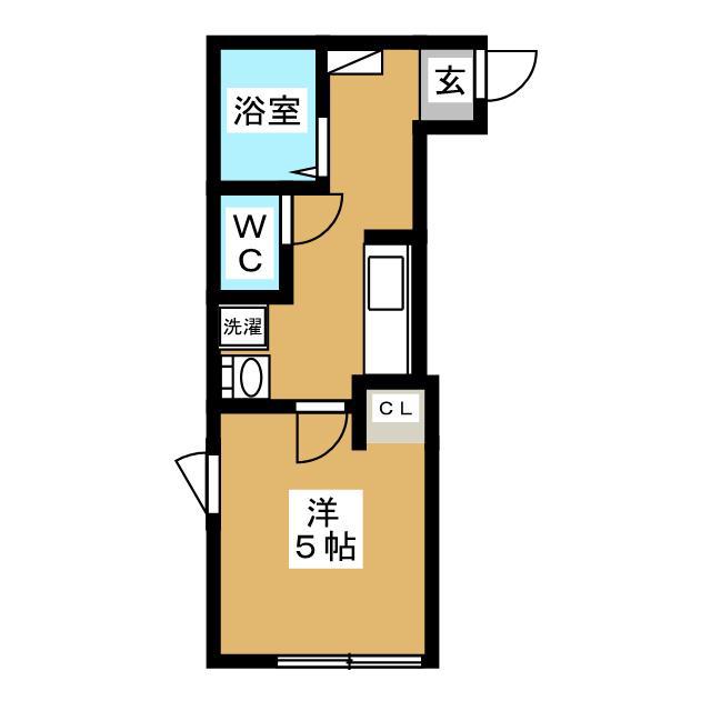 MON REVE NORD(1K/2階)の間取り写真