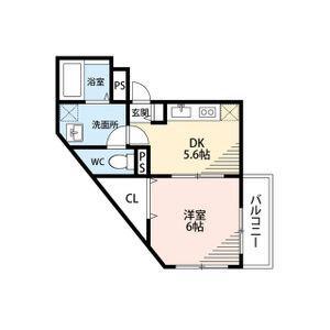 美好マンション(1DK/2階)の間取り写真