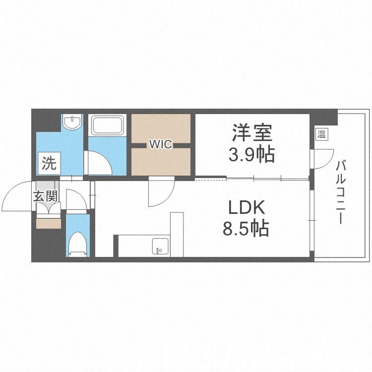 QUINTET MINAMI FUKUOKA(1LDK/5階)の間取り写真