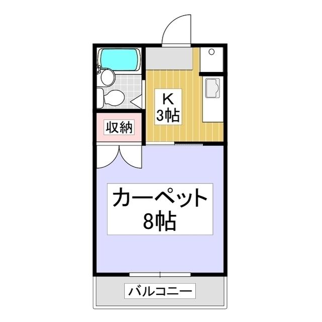 イレブンハイツ(1K/1階)の間取り写真