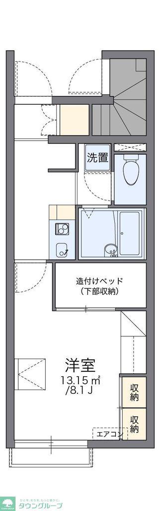 レオパレス山王(1K/1階)の間取り写真