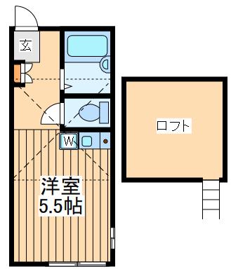 ジーエーヒルズ高田(ワンルーム/1階)の間取り写真