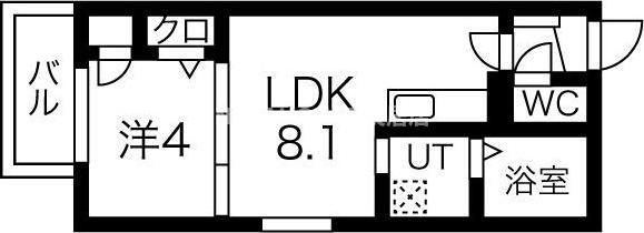 F ASECIA BLAST(1LDK/3階)の間取り写真