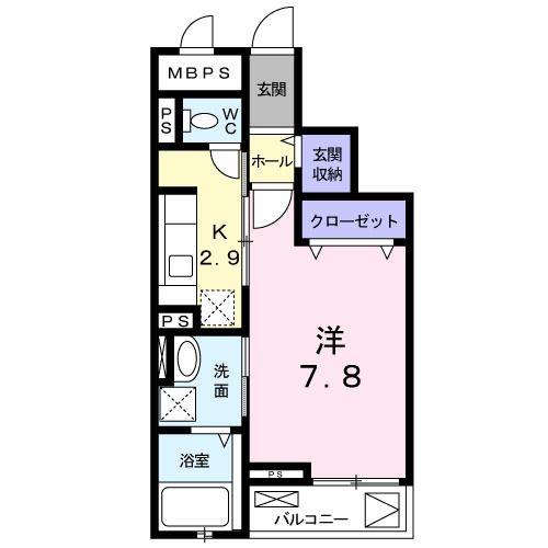 アルモニーメゾン(1K/3階)の間取り写真
