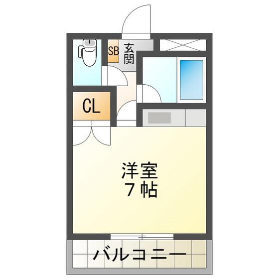 グレイスノア(ワンルーム/3階)の間取り写真