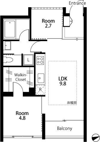 APARTMENT 惣(1SLDK/2階)の間取り写真