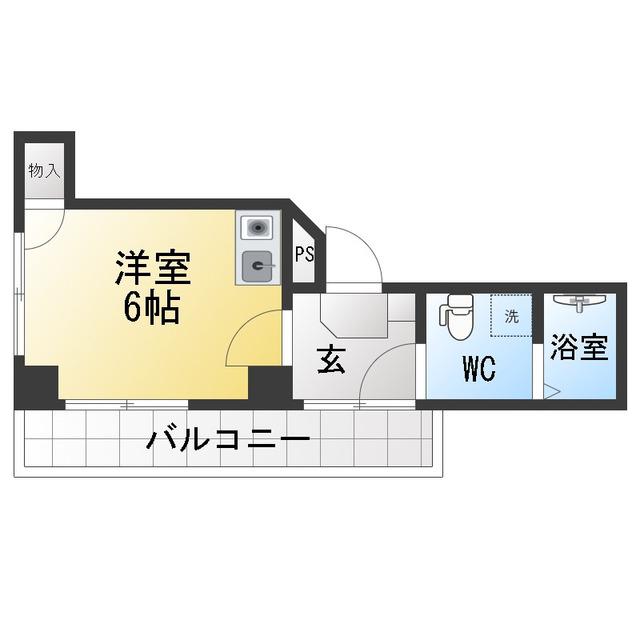 アートビル(ワンルーム/2階)の間取り写真