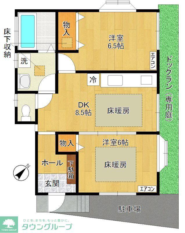 キャトルセゾン(2LDK/1階)の間取り写真