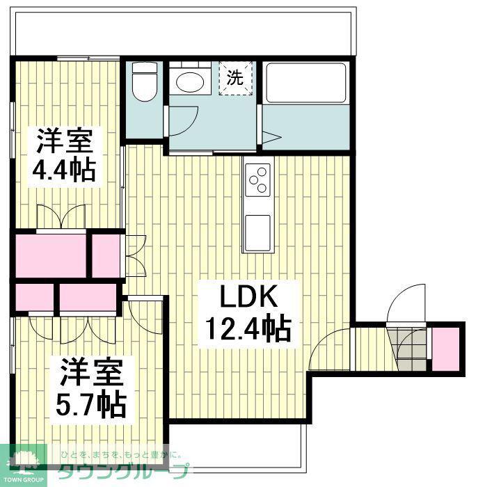 グリーンフォレスト(2LDK/2階)の間取り写真
