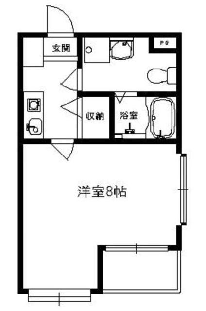 プルーム南池袋(1K/2階)の間取り写真