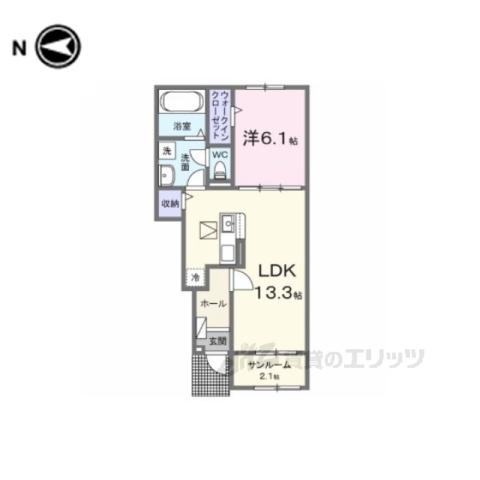 MINICOⅢ(1LDK/1階)の間取り写真