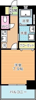 内山神岳ビル(1K/2階)の間取り写真
