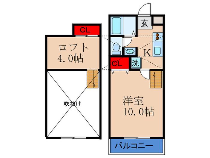 サンクチュアリ(1K/1階)の間取り写真