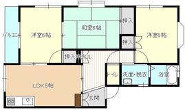 エトワール梶田(3DK/2階)の間取り写真