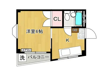 山光マンション(1K/3階)の間取り写真