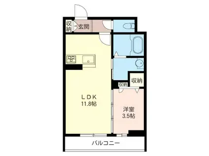 ブラン パイン 大宮(1LDK/2階)の間取り写真