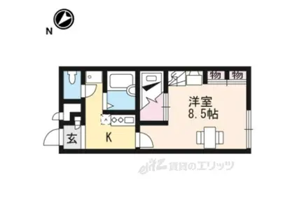 レオパレス比叡(1K/2階)の間取り写真