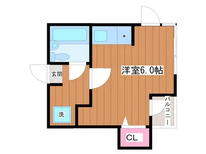 デイズ桜川II(1K/4階)の間取り写真