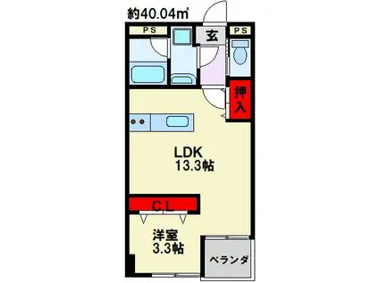 MDI SERENO JIYUGAOKA(1LDK/5階)の間取り写真