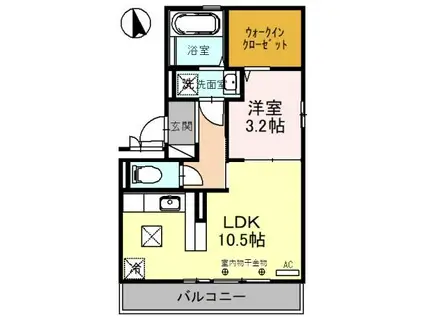ユニ ステイ弐番館 101(1LDK/1階)の間取り写真