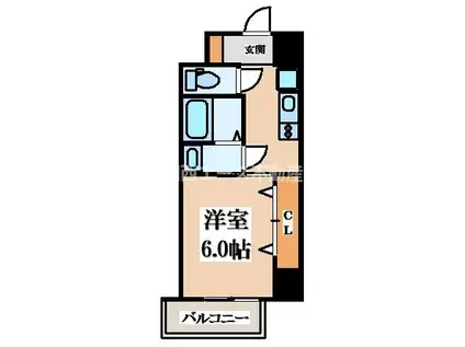 グリュックメゾン S-SHINFUKAE XIII(1K/5階)の間取り写真
